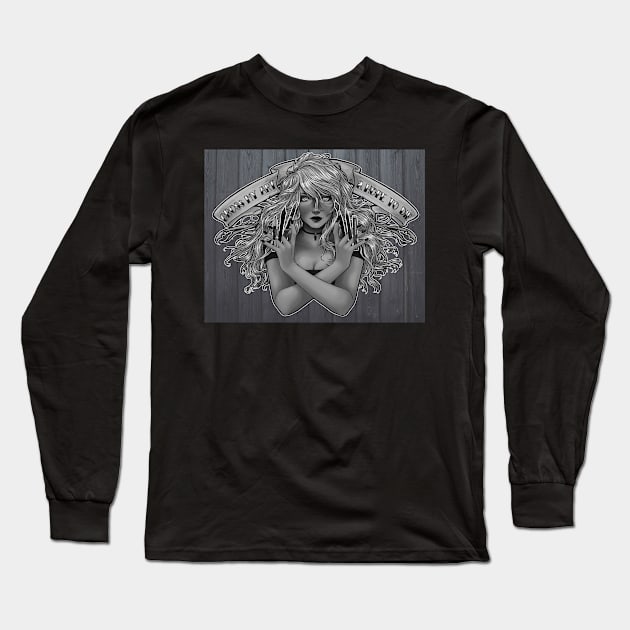 CROSS MY ART & HOPE TO DIE - Original work by Kittie Peters Long Sleeve T-Shirt by SalemKittie